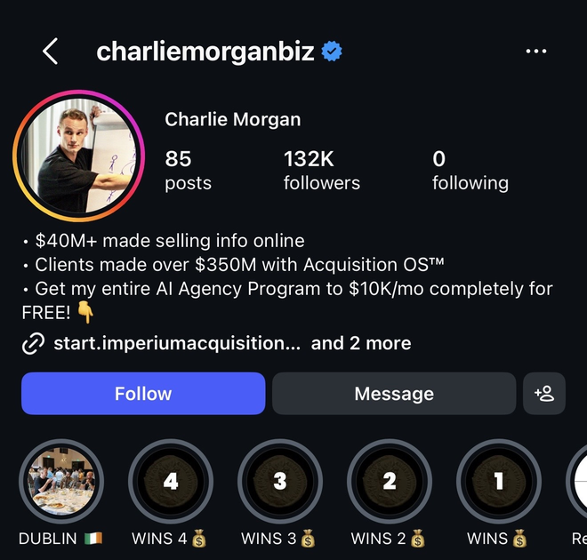 charlie morgan instagram profile